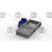 Задвижка реечная с электропр. ЗР-300х300(Э), цинк, NMRV/0,25кВт